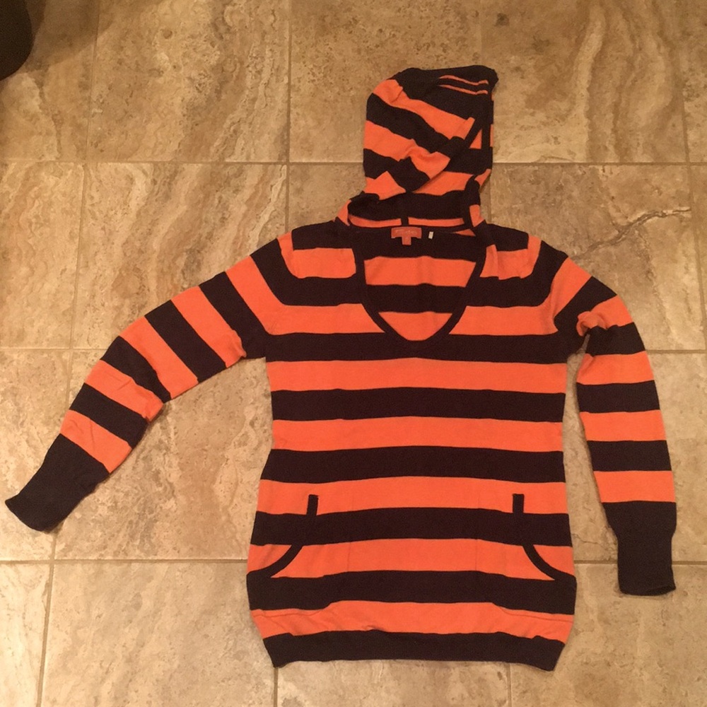 Tommy Bahama hooded sweater size XS in navy/orange